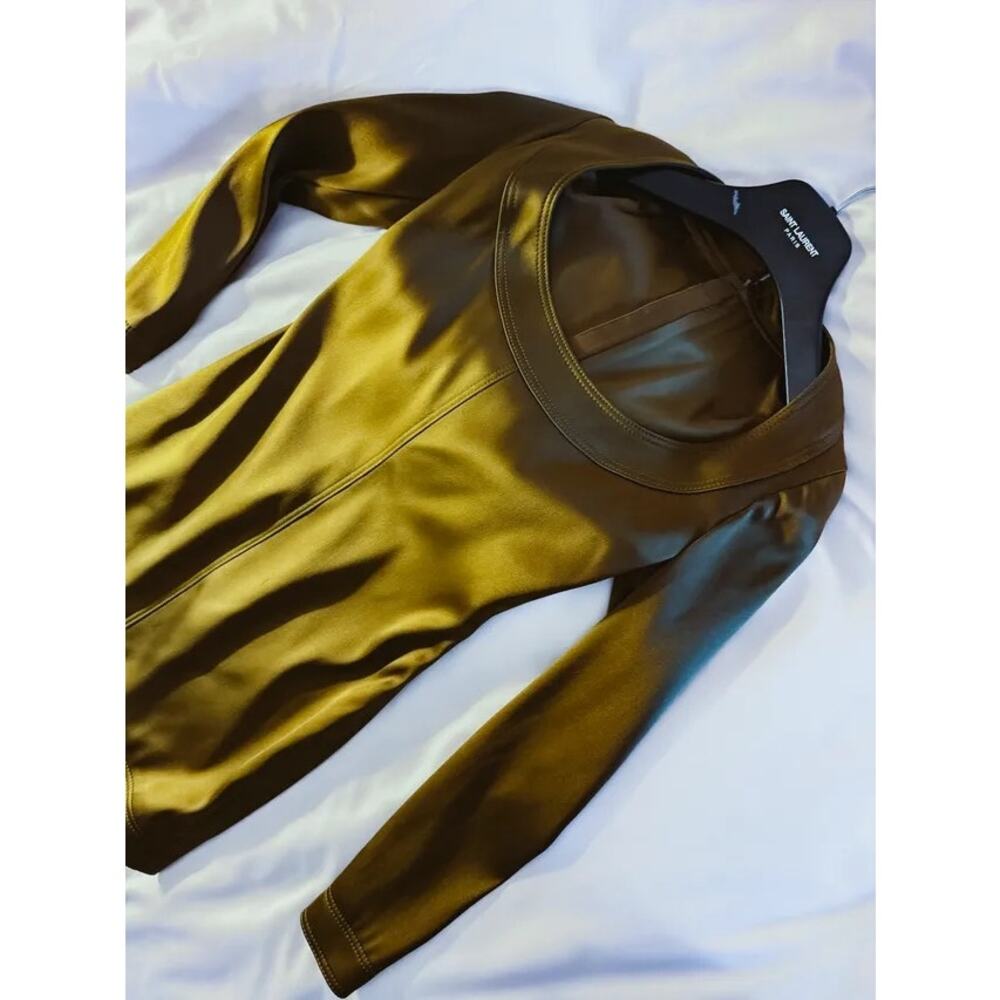 SAINT LAURENT Long Sleeve Mini Dress